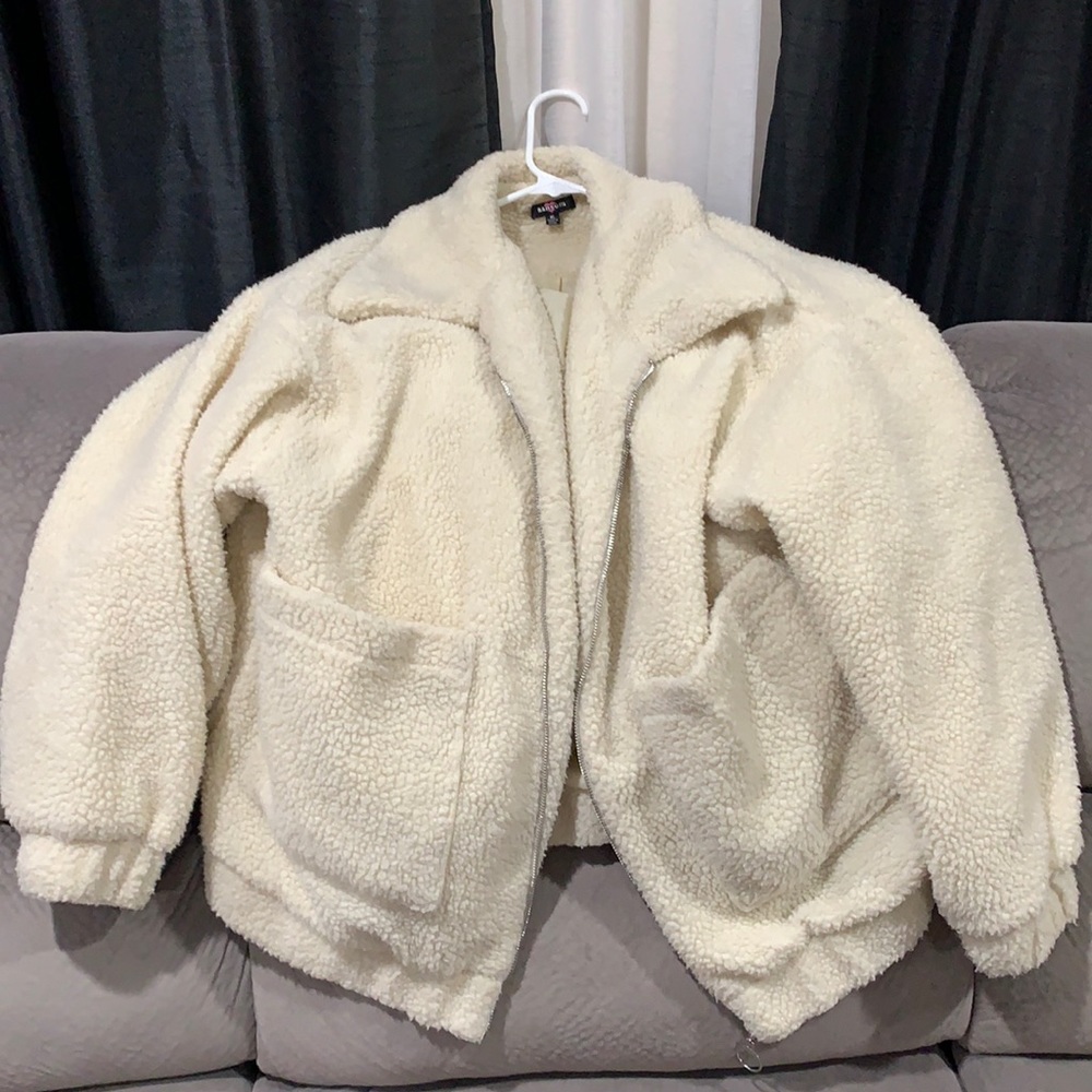 Cream teddy bear jacket